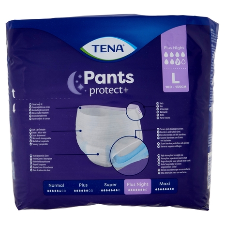 Tena Pants Culottes Plus Night L 12 pz
